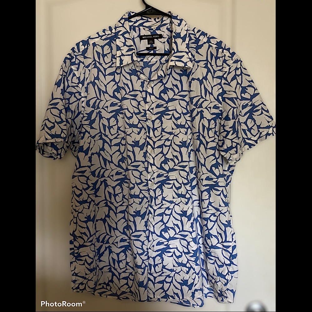 Michael Kors Hawaiian Slim Fit Shirt